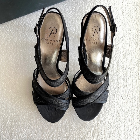Adrianna Papell Black Ansel Crisscross Slingback Sandals 💙 - Picture 7 of 14